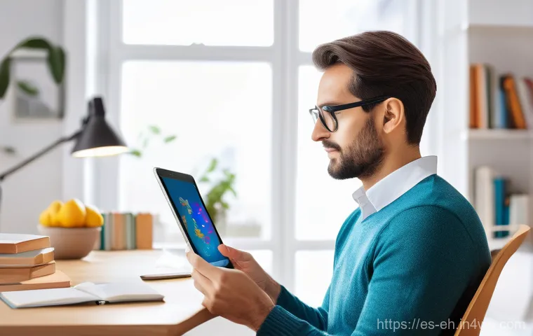 뇌 건강을 위한 온라인 자원 - **"Focused Cognitive Training Session"**
    A bright, inviting image of an adult, approximately 35-...