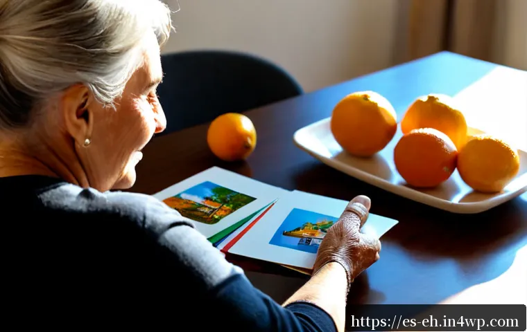 Home 17 기억력 향상을 위한 뇌 트레이닝 기법 - Photorealistic lifestyle scene of a Spanish-speaking older adult practicing memory training at a sun...